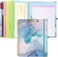 Lateefah Clipboard with Storage File Folders with Pockets Nursing Clipboard with Label Stickers and Notepad Spiral Clip Board with Pen Loop for School Office Supplies