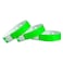 Wristco 100 WristCo Neon Green Plastic Wristbands for Events Extended Wear Secure Snap Prevents Reuse PremiumGrade Bracelets