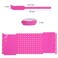 WRISTALL Wristall Plastic Wide Face Wristbands for Events Vinyl Wristbands of Party by FivepeansNeon Pink 100
