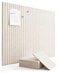VIVELDA Large Felt Bulletin Board 48 x 36 Inch 12Pack Square Acoustic Wall Panels Cork Board Alternative NRC 095 DamageFree Adhesive Slatted Design for Home Classroom Limestone