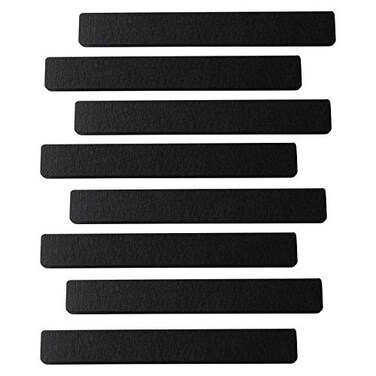 Afumazi 8Pcs Felt Board Tile Bulletin Board Bar Strip for Wall SelfAdhesive Memo Pin Board with 24Pushpins Corkboard Strip for Office Home ClassroomBlack