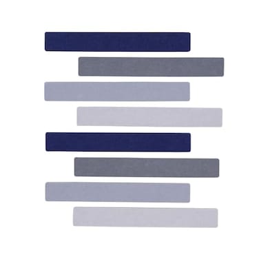 Afumazi 8Pcs Felt Board Tile Bulletin Board Bar Strip for Wall SelfAdhesive Memo Pin Board with 24Pushpins Corkboard Strip for Office Home ClassroomNavy Blue