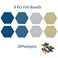 Afumazi 8Pcs Hexagon Felt Cork Board Tiles Self Adhesive Bulletin Board Pin Board for Wall Decor Memos Photos Display Set A