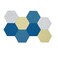 Afumazi 8Pcs Hexagon Felt Cork Board Tiles Self Adhesive Bulletin Board Pin Board for Wall Decor Memos Photos Display Set A