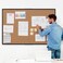 Board2by Extra Large Cork Bulletin Board 60 X 36 Foldable Notice Pin Board for Wall Black Aluminum Framed 5x3 Corkboard Wall Mounted Noticeboard with 36 Push Pins for School Home Office