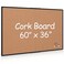Board2by Extra Large Cork Bulletin Board 60 X 36 Foldable Notice Pin Board for Wall Black Aluminum Framed 5x3 Corkboard Wall Mounted Noticeboard with 36 Push Pins for School Home Office