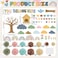 Justforjoyful Boho Tree Classroom Bulletin Board Set with 3D Tissue Paper Flower You Belong Here Classroom Decorations Boho Rainbow Heart Paper Cutouts for Back to School Chalkboard Nursery Home Door