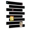 GoTiling Cork Board for Walls 8 Pack Felt Pin Board Bar Strips SelfAdhesive Bulletin Tiles Black Wall Scalloped Alternative for Office Home with 40 Push Pins