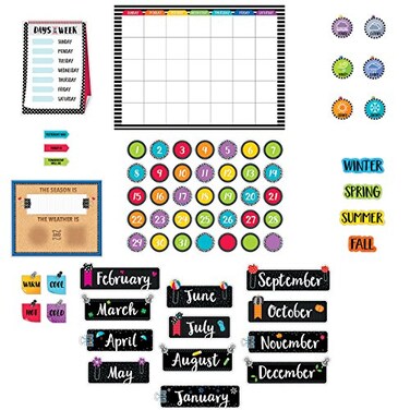 Creative Teaching Press Bold Bright Calendar Set CTP Bulletin Board and Classroom Display 67 Pieces