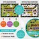 Decorably 76 Pcs Cutouts Halloween Bulletin Board Decorations Set with Background Papers Borders Halloween Cutouts for Bulletin Board School Hallways Home Study Room