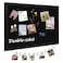 DOLLAR BOSS Large Black Cork Board DoubleSided Bulletin Board with Linen 24x 18 Black Cork Boards for Walls Wood Frame Hanging Pin Board Cork Board for Office Home School 1Pack
