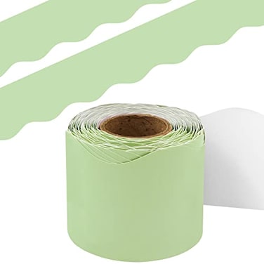 Fancy Land Mint Green Scalloped Bulletin Board Border Trim 52ft Soft Pastel Classroom Chalkboard Decor Back to School Teacher Supplies