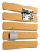 Fluxynara Cork Board Alternative Felt Strip Board 5Pack 13x2 Office Pin Board with 35 Push Pins Adhesive Install for Bedroom Door Home Office Sunset Yellow