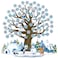 Glenmal 85 Pcs Winter Bulletin Board Decorations Wonderland Paper Cutouts for Classroom Snowflake Snowman Cutouts with Glue Point Bulletin Board Decor for Christmas Party DecorSnowflake