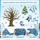 Glenmal 85 Pcs Winter Bulletin Board Decorations Wonderland Paper Cutouts for Classroom Snowflake Snowman Cutouts with Glue Point Bulletin Board Decor for Christmas Party DecorSnowflake