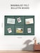 Hsurbtra Large Cork Board for Wall 36 x 24 Inch 6 Pack Felt Bulletin Notice Board with Pushpins for Office Home School Farmhouse Wall Decor Green