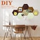 HULAVO 8 Pcs Hexagon Felt Cork Bulletin Board Tiles Self Adhesive DIY Bulletin Board Pin Board for Office School Home Wall Decor Memos Photos Display Gradual Brown