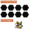 HULAVO 8Pcs Hexagon Felt Cork Board Tiles Self Adhesive DIY Bulletin Board Pin Board for Office School Home Wall Decor Stickers Memos Photos Display Black