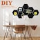 HULAVO 8Pcs Hexagon Felt Cork Board Tiles Self Adhesive DIY Bulletin Board Pin Board for Office School Home Wall Decor Stickers Memos Photos Display Black