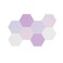 LAJAR 8 Pcs Hexagon Felt Bulletin Board Tiles Self Adhesive Felt Pin Board Wall Tiles for Photos Pictures Memos Pink