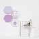 LAJAR 8 Pcs Hexagon Felt Bulletin Board Tiles Self Adhesive Felt Pin Board Wall Tiles for Photos Pictures Memos Pink