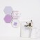 LAJAR 8 Pcs Hexagon Felt Bulletin Board Tiles Self Adhesive Felt Pin Board Wall Tiles for Photos Pictures Memos Pink