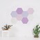 LAJAR 8 Pcs Hexagon Felt Bulletin Board Tiles Self Adhesive Felt Pin Board Wall Tiles for Photos Pictures Memos Pink