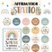 Naozinebi 32 PCS Boho Affirmation Station Bulletin Board Set Positive Posters for Classroom Growth Mindset Decorations Inspirational Motivational Accent Cutouts for Home School Teacher Wall Supplies