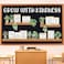 Qilery Bookshelf Bulletin Board Set Motivational Classroom Decor Reading Library Bulletin Board Set Inspirational Cutout for Back to School Classroom DecorationGrow with Kindness