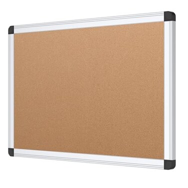 VIZ-PRO VIZPRO Cork Notice Board 18 X 12 Inches Cork Bulletin Board with Silver Aluminium Frame