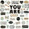 Weekgrat 45 Pcs Eucalyptus Affirmation Station Bulletin Board Set Motivational Posters Classroom Mirror Growth Mindset Decor Positive Affirmations Accents Cutouts for School Office Home Teacher Wall