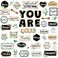 Weekgrat 45 Pcs Eucalyptus Affirmation Station Bulletin Board Set Motivational Posters Classroom Mirror Growth Mindset Decor Positive Affirmations Accents Cutouts for School Office Home Teacher Wall