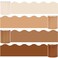 Whaline 656 Ft Brown Bulletin Board Borders 4 Rolls Brown Series DieCut Board Trim for Back to School Classroom Office Chalkboard