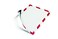 Durable DURAFRAME Security Magnetic Sign Holder 85 x 11 RedWhite Frame 2Pack