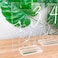 JINMURY 3 Clear Acrylic Sign Holder Stand 10 Pack for Wedding Table Number Signs Card Holder Clear Base for 5x7 Inch Sheet Table Signs