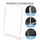MaxGear Acrylic Sign Holder 85 x 11 Inches Clear Sign Holders Plastic Display Stand Slant Back Countertop Display Picture Frames for Menus Flyer Use In Office Store 32 Pack
