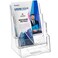 MaxGear Brochure Holder 3 Tier 85x11 inch with Removable Divider for 4x9 inch Acrylic Literature Display Stand Clear Plastic Flyer Holder Wall Mount or Countertop Use for Pamphlets Booklets 1 Pack