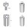 Osring 1 x 1 Inch Sign Standoffs Mounting Hardware 16 Pack Wall Screw Standoff Holder Stainless Steel Advertising Nails for Displaying Acrylic Board and Signage Silver