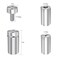 Osring 1 x 1 Inch Sign Standoffs Mounting Hardware 16 Pack Wall Screw Standoff Holder Stainless Steel Advertising Nails for Displaying Acrylic Board and Signage Silver