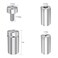 Osring 34 x 1 Inch Sign Standoffs Mounting Hardware 16 Pack Wall Screw Standoff Holder Stainless Steel Advertising Nails for Displaying Acrylic Board and Signage Silver