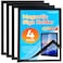 YixangDD 4 Pack Magnetic Sign Holder 85 x 11 SelfAdhesive Magnetic Wall Mount Sign Holder Magnetic Document Holder for Wall Window Office Poster Store