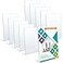 Jetec 10 Pieces 4 x 6 Inch Slant Back Acrylic Sign Holder Clear Slanted Table Display Stand for Table Top Sign Vertical Menu Flyer Picture Frame Holder for Restaurants Stores Office Hotels Desktop