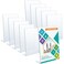 Jetec 10 Pieces 4 x 6 Inch Slant Back Acrylic Sign Holder Clear Slanted Table Display Stand for Table Top Sign Vertical Menu Flyer Picture Frame Holder for Restaurants Stores Office Hotels Desktop