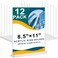 Arrobust Acrylic Sign Holder 85 x 11 Inches 12 Pack Clear Display Table Top Signs Stand Double Sided Vertical Flyer HolderPlastic Frames Paper Holder for Stores Home Office Menu Retail Show Fair