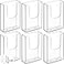 MaxGear Brochure Holder 4x9 Inch Acrylic Wall Mount Pamphlet Flyer Holder Clear Plastic Organizer for TriFold Brochures and Marketing Literature 6 Pack