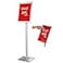 DISPLAYSWORKER Adjustable Heavy Duty Pedestal Sign holder floor Standsign stand poster stand Aluminum Snap Open FrameStanding Floor for 85x 11 inchVerticalHorizontal ViewSILVER