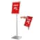 DISPLAYSWORKER Adjustable Heavy Duty Pedestal Sign holder floor Standsign stand poster stand Aluminum Snap Open FrameStanding Floor for 85x 11 inchVerticalHorizontal ViewSILVER