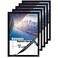 Golemas Magnetic Sign Holder 11 x 17 Wall Mount Self Adhesive Document Display Frames Double Sided Display for Glass Window Black 5pack