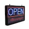 Alpine Led Open Signs for Business with Remote Super Bright Lighted Open Sign Easily Programmable Led Sign 3 Mode Electric Display Flashing Fixed Scrolling With Space for Extra Letters Numbers