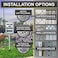 WAKE UP Shipping and Receiving Sign Left Arrow Directional Black Mounting Holes 10 by 14